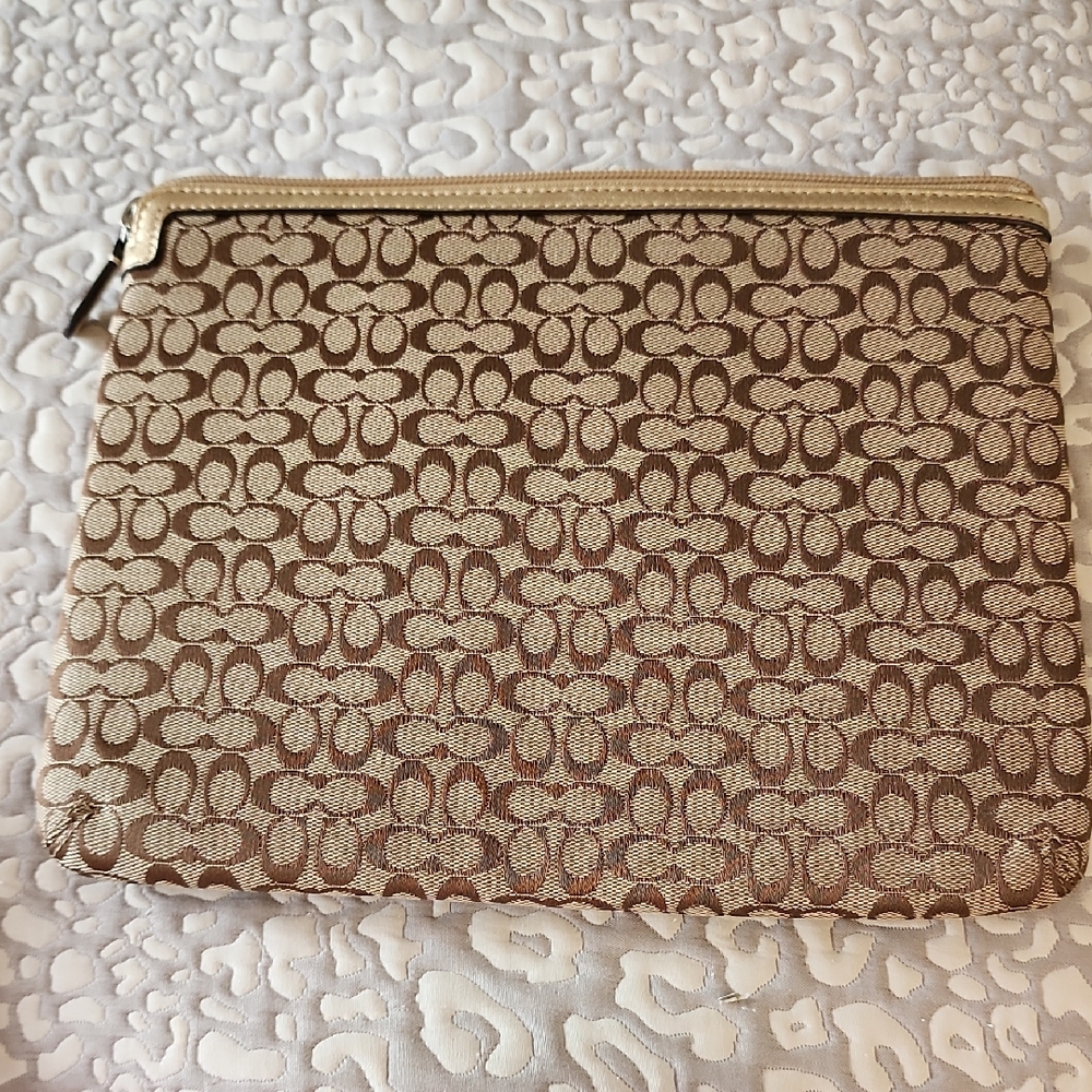 Coach Brown Monogram Tablet Case
